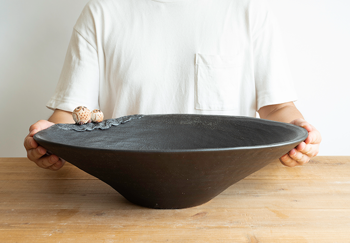 仲良しふくろう手洗い鉢(W50cm) 日本製 信楽焼-